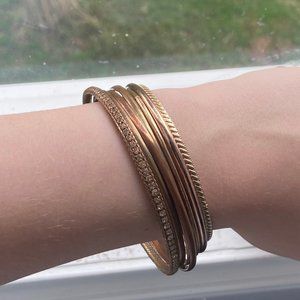 Gold Bangle Bracelet Bundle